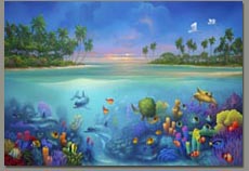 under-the-sea-painting-of-dolphins-and-turtles